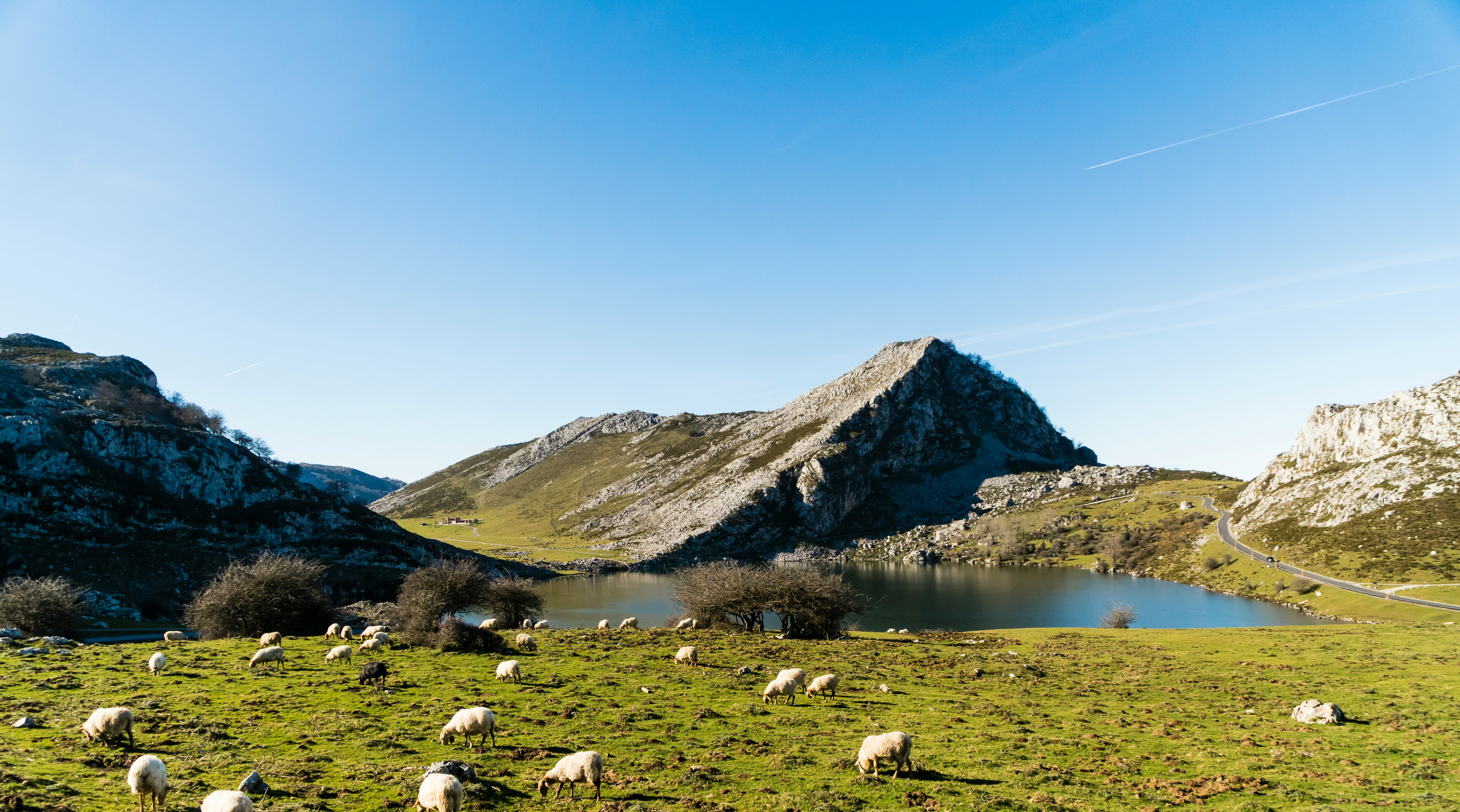 body of water near mountain during daytime